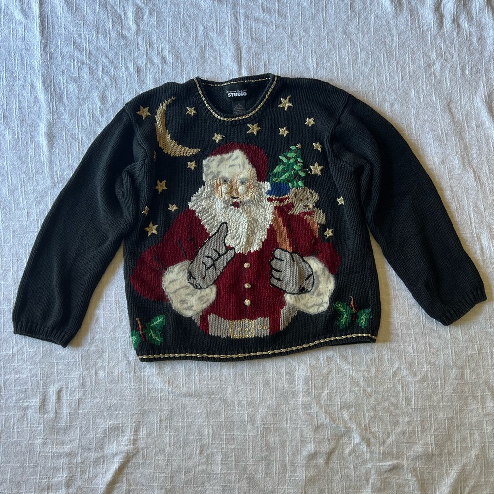 Vintage Ugly Christmas Sweater (Medium)